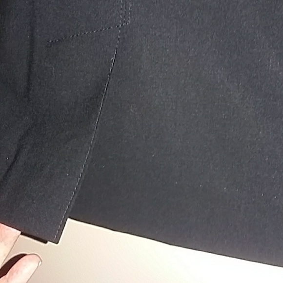 THEORY Black Pencil Skirt 2 Back Slits Sz 2 - Picture 5 of 7